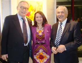 Die KÃ¼nstlerin mit BÃ¼rgermeister Zeitler und Prof. Dr. Vogel